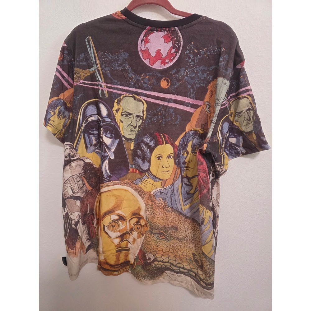 Star Wars All Over Print Shirt Mens Large Vintage Poster Graphic Tee NEW - Picture 5 of 5